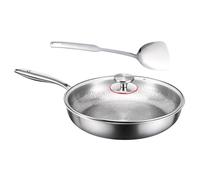 Professional Metal Cookware Frying Pan Set with Ergonomic, 30cm | Nonstick Surfaces with Enhanced Heat Distribution, Cookware for All Stovetops, Spatula Included