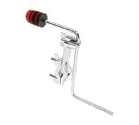 Professional Metal Cymbal Rod Attachment Clamp with Multi-angle Gearless Tilt Rod Arm, Steel, Adjustable & Stable for Drum Set Kit Accessories - Red