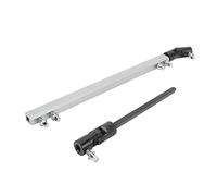 Professional Metal Double Drive Shaft Pedal Link Bar Replacement - Connecting Rod for Double Pedal Kit, Drive Shaft Pedal Bar, Kit Accessory (Silver)