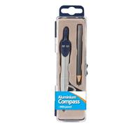 Professional Metal Drawing Compass, Reusable Mathematical Instrument with Safety Point, Pencil Included