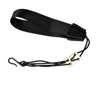 Professional Metal Hook Nylon Bb Clarinet Neck Strap with Thumb Tab, Bb Clarinet Harness Shoulder Strap (Black)