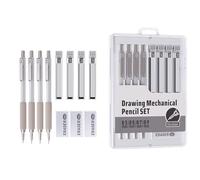 Professional Metal Mechanical Pencil Set 4 Measurements Smooth Writing Knowledge for Technical Drawing School Undertakings Permanent Construction Permanent Metal Writing Tool