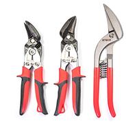 Professional Metal Shears Set 2 x Ideal + 1 x Pelican Snips Roofing Plumber