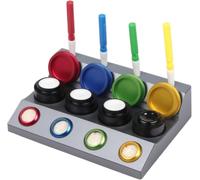 Professional Metal Watch Oil Cup Stand with Four Pens for Workbench