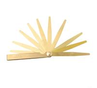 Professional Metric Feeler Gauge Set with 13 Brass Blades Measuring Range 0.05-1mm Mechanical Clearance Gap Measurement Tool for Engineers Mechanics Workshop