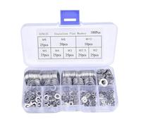 Professional Metric Washer Classification Kit - 180pc 304 Stainless Steel Flat Washers, M2-M10 Full Size Range. Precision-Stamped, Burr-Free, 7089 Class A Tolerance. Ideal For Machine Shops & Mai