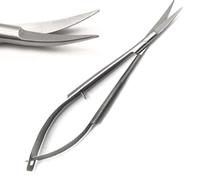 Professional Micro Scissors, 3-Piece Surgical Set, Stainless Steel. Curved tip. Straight tip and Angled tip.