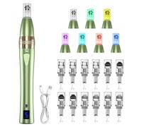 Professional Microneedling Pen,LCD Screen Derma Pen with 12 Replacement Cartridges 5 Speeds Adjustable Micro Needling Microneedle Machine for Skin Care,Rechargeable & Portable for Effective Skin Care