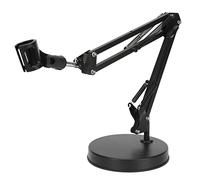Professional Microphone Arm Stand with 1 4 Screw Hole Rotation Angle Adjustment Stable Metal Threaded Space Saving Design for Livestreaming Studio Radio Station Easy to Install and Use