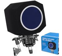 Professional Microphone Isolation Ball, Sound-Absorbing Microphone Isolation Shield with Pop Filter, Reflection Reduction Mic Isolation Ball Fit for Portable Vocal Booth, Recording Booth