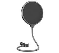 Professional Microphone Pop Filter for Blue Yeti, Mic Shock Mount, ASMR Microphone, Dual Layer Mic Pop Filter with Foam Cover & 360° Flexible Gooseneck, Enhanced Sound Shield Guard
