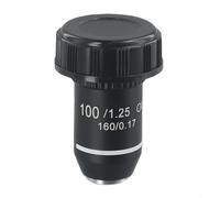 Professional Microscope Objective Lens Set with RMS Mount Includes Magnifications 4X to 100X (4X)