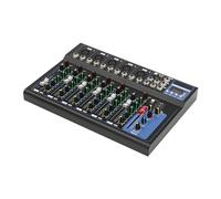 Professional Mixer Sound Board 7/8/12Channel Mixer Knob Type Potentiometer Indicator Light Bluetooth Portable Audio Mixer Audio Mixer Sound Mixing Console for Home Ktv (7 Channel Mixer)