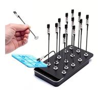 Professional Model Painting Stand Kit, 15Pcs Magnetic Bendable Alligator Clip Sticks and Storage Box, Flexible Wire Clamps With Rubber Tips, Modeling Tools for Airbrushing Miniatures Parts Assemble