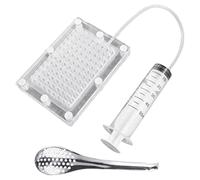 Professional Molecular Gastronomy Caviar Maker Gourmet Dispenser Caviar Filter Spherification Dropper with Tube & Spoon Tools, Caviar Box Caviar Maker