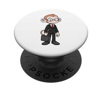 Professional Monkey Office Worker Business Job PopSockets Adhesive PopGrip