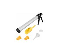 Professional Mortar and Grouting Gun Set for Brick Pointing Tile Cement DIY Fixing Construction Aluminum Body Metal Handle Wall Jobs Scoop Nozzles