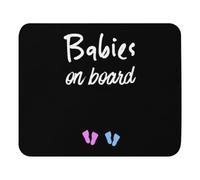 Professional Mouse Pad, Babies On Board Baby Bump Mouse Mat Spill-Resistant Desk Pad 25X30cm for PC Studying Office