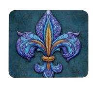 Professional Mouse Pad Custom Personalized Fleur de Lis Iris Picture Office Mousepad Desk Pad 25x30cm for PC,Game,Typing