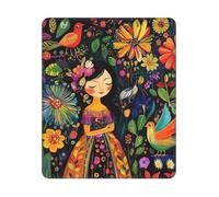Professional Mouse Pad, Mexican Folk Art Boho, Stitched Edges Mousepads, Desk Pad, 25X30cm, Office, Home, PC