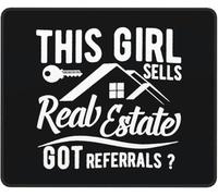 Professional Mouse Pad, This Girl Sells Real Estate, Spill-Resistant Mousepads, Desk Pad, 25X30cm, Gamer, PC, Laptop