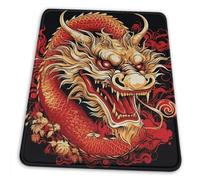 Professional Mousepads Golden Chinese Dragon Black Vintage 25X30Cm, Mouse Pad Comfortable Desk Pad For Laptop Computer Studying