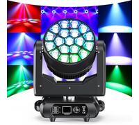 Professional Moving Head Light, Beam Wash Zoom Effect, Sound Activated DJ Lights for Parties, Disco, Weddings, and Clubs
