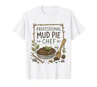 Professional Mud Pie Chef Funny Mud Kitchen Value Graphic T-Shirt, Men, White, M