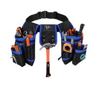 Professional Multi Compartment Tool Storage Pouches with Magnet Area and Waterproof Coating Tool Belt Electrician Bags for Men