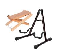 Professional Multi-Instrument Floor Stand - Adjustable Guitar, Ukulele & Violin Holder With Solid Wood Base(Black Walnut-suit A)