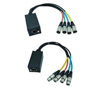 Professional Multi Networks Receiver Extender 4 Channel 3Pin XLR Female Connector for Stage Sound Lighting for Stage Sound Lighting