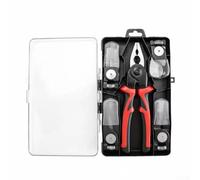 Professional Multi Tool Pliers Set 5 in 1 with Interchangeable Heads for Wire Stripping Cutting Crimping Tasks Stainless Steel 21x13cm
