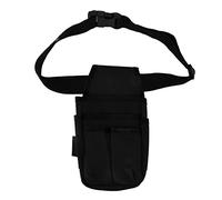 Professional Multiple Pockets Electrician Waterproof Small Bag Polyester Belt Technician Work Organizer Hardware Tools Pouch for DIY Electricians Carpenters Builders (Black Edge)
