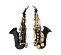Professional Musical Instruments Black Gold Saxophone Saxophone B-Flat Brass Treble Small Bend Tube Saxophone