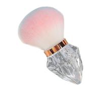 Professional Nail Art Collector Soft Bristles Crystal Shape Handle Powder Remover Brush Makeup Brush Soft Bristle Brush