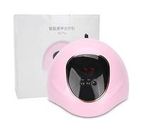 Professional Nail Art Gel Polish Dryer UV LED 72W Manicure Light Fast Curing Dual Light Source Portable Nail Art Machine Tool for Home Salon Use White Pink (Pink)