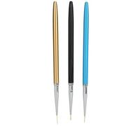 Professional Nail Art Liner Brushes Set High Quality Alloy Nylon Hair 3pcs 7mm 9mm 11mm for Nail Design Painting Home Salon