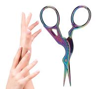 Professional Nail Art Scissors, Manicure Scissors Eyebrow Nose Hair Nail Cuticle Scissors Makeup Tools DIY Tools Dressmaker Small Shears(A)