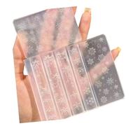 Professional Nail Art Shapes Snowflakes Theme Small Accessories Moulding Nails Decorative Shapes for Manicure Decorations Embossed Snowflakes Nail Shape