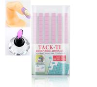 Professional Nail Clay for Stand-Reusable Art Tips Sticky Adhesive Manicure Tool and French Set (Pink)