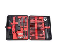 Professional Nail Clippers Manicure Tool Set, with Portable Travel Case, Cuticle Nippers and Cutter Kit, Grooming Kit for Travel,red,U