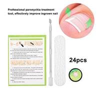 Professional Nail Correction Sticker,Pedicure Paronychia Recover Ingrown Toe Nail Manicure Clipper Fixer Special Pedicure Tools Foot CareTool Kit (24Pcs)