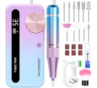 Professional Nail Cutter, 35000 RPM Electric Nail File, Rechargeable, Portable Nail Drill, Wireless Kit, Efile for Acrylic Nails, Nail Dremel Manicure Perdicure for Salon & Home Use