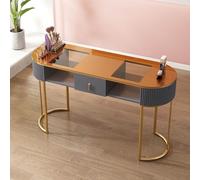 Professional Nail Desk - Wooden Manicure Table with Storage Drawers & 3-Tier Cabinet - Essential Furniture for Home Salon, Beauty Spa & Nail Technicians - Perfect for Nail Artists & Professionals