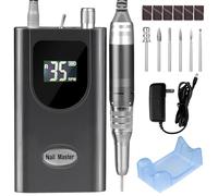 Professional Nail Drill Machine, HoMove 35000RPM Portable Nail Drills, Rechargeable Efile Nails Drill, Low Heat Electric Nail File for Acrylic Gel Nails