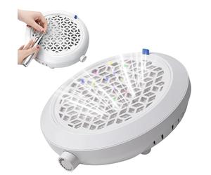 Professional Nail Dust Collector - 4000 RPM Strong Suction Electric Vacuum Fan for Nail Studio & Home, High-Power Dust Extractor with Reusable Filter + Brush for Acrylic, Polygel & Manicure (UK Plug)