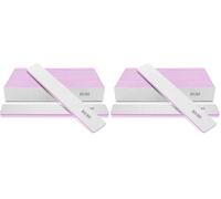 Professional Nail File Double Sided 80/80 Grit Nail Files Manicure Tools for Nail Grooming and Styling, 12 Pcs File Nail for Poly Nail Extension at Salon (Pack of 2)