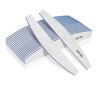 Professional Nail File Set - 12Pcs 100/180 Grit Double-Sided Washable Reusable Emery Board for Acrylic & Artificial Nails