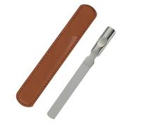 Professional Nail File with Real Leather Case, Professional Stainless Steel Nail Files Double Sided with Leather Case, Heavy Duty Reusable Manicure Tool for Fingernails&Toenails, Home or Travel