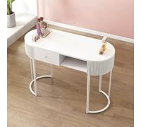 Professional Nail Tech Desk with Storage, Modern Wooden Manicure Table for Salon & Home Spa, 3 Layers Cabinet & Drawers, Essential Beauty Equipment for Nail Artists